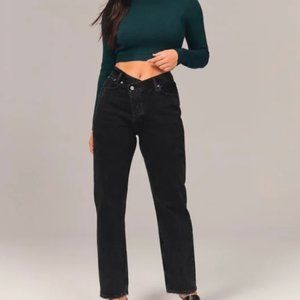 Abercrombie Curve Love High Rise Dad Jeans - SIZE 33 / 16